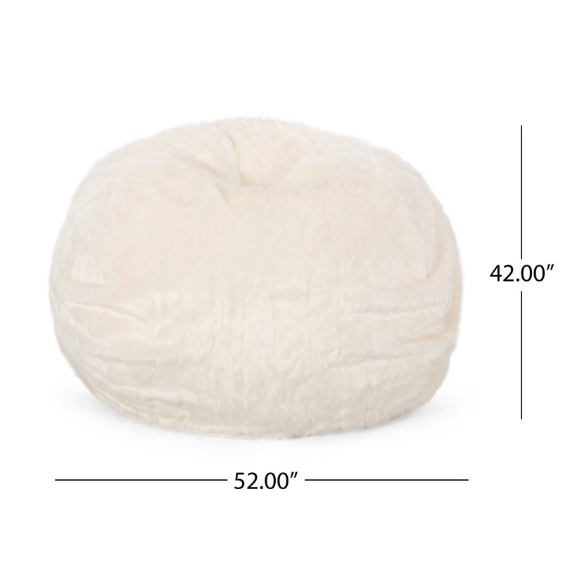 Margot Short Large Faux Fur Classic Bean Bag