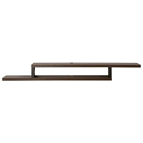 Martin Furniture Asymmetrical Floating Wall Mounted TV Console, 72inch, Skyline Walnut