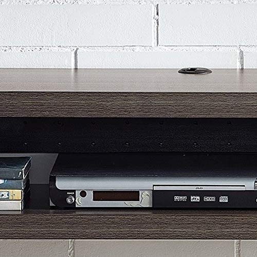 Martin Furniture Asymmetrical Floating Wall Mounted TV Console, 72inch, Skyline Walnut
