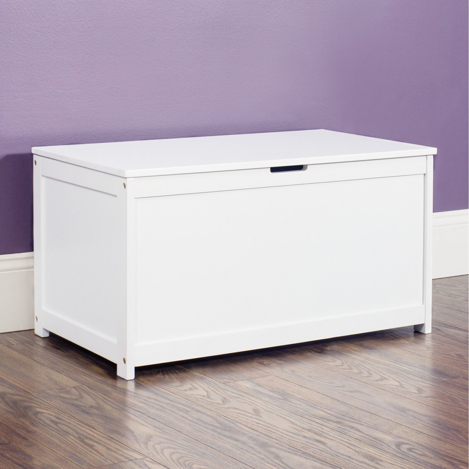 Matte white large toy chest
