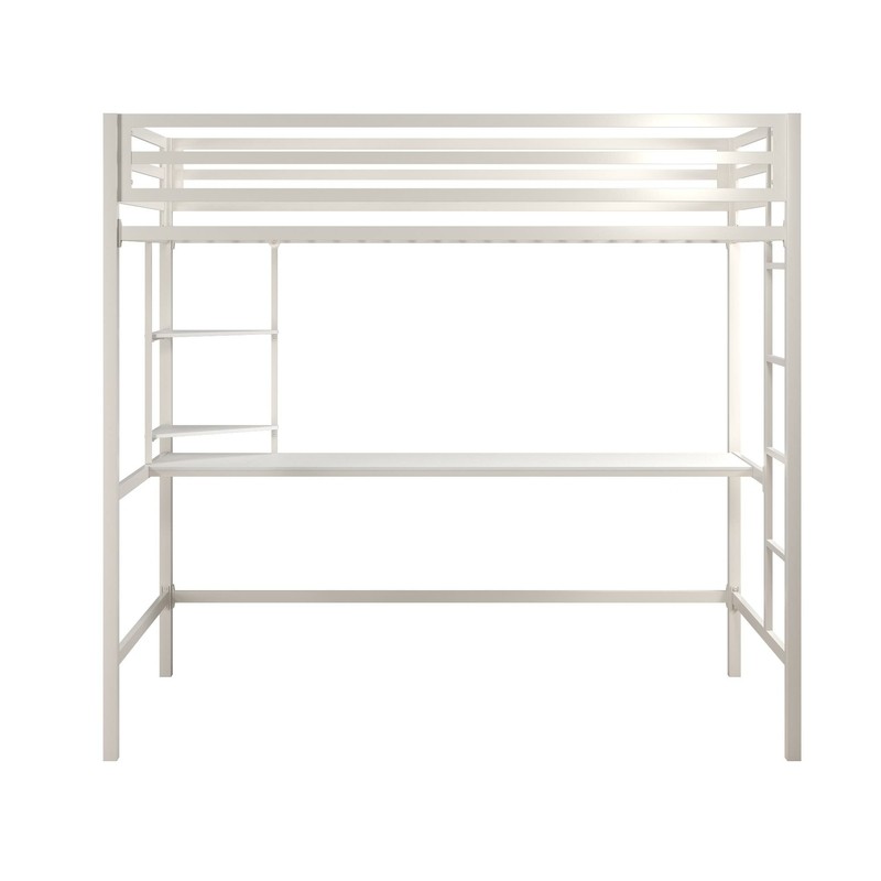 Maxwell Metal Loft Bed with Built-in-Desk by Novogratz