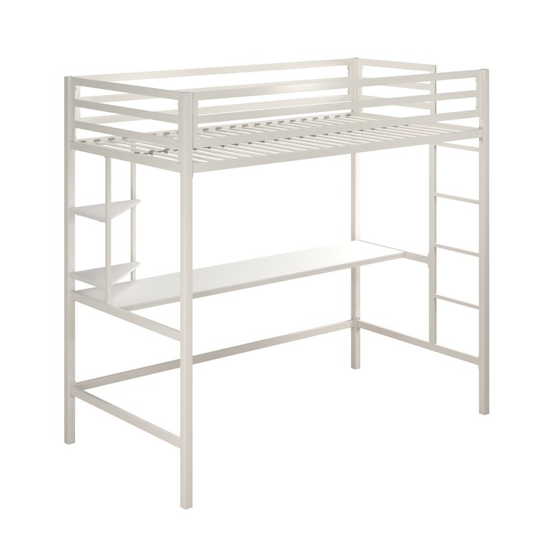 Maxwell Metal Loft Bed with Built-in-Desk by Novogratz