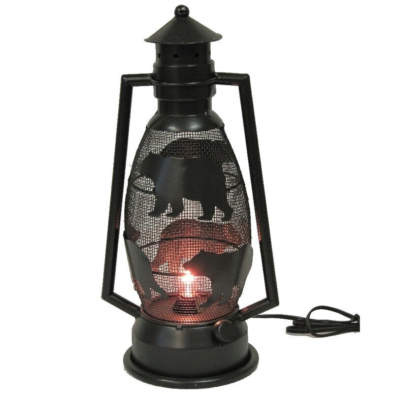 Mesh Electric Lantern Style Table Lamp