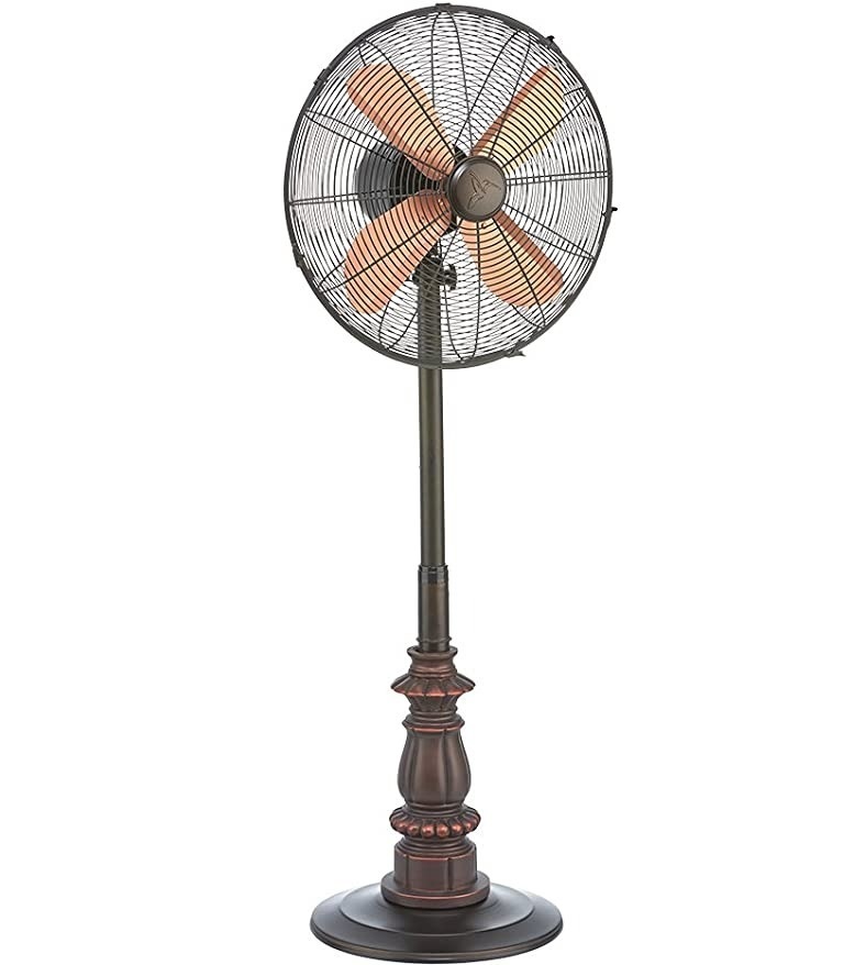 Metal and Polyresin Vintage Standing Fan