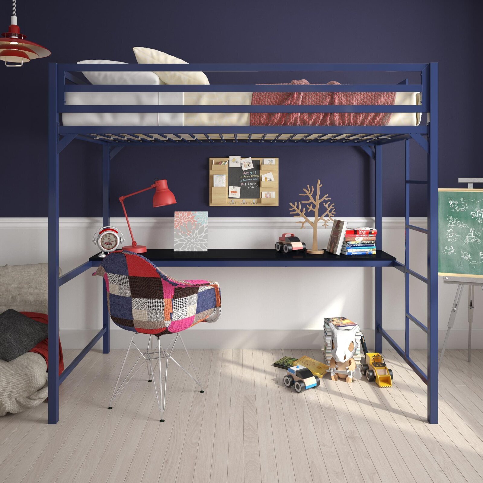 Metal Bunk Bed With Table