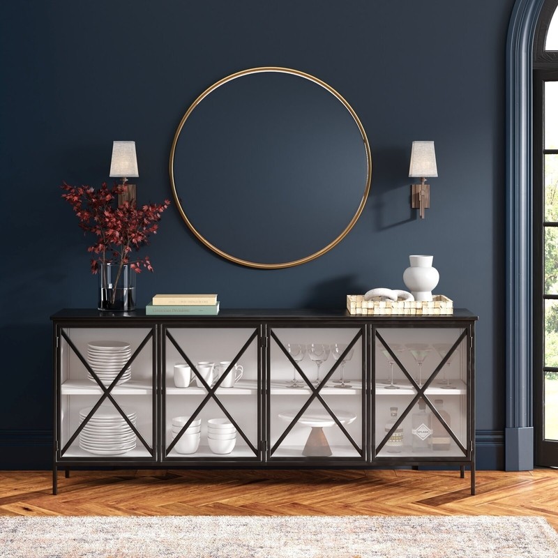 Sideboard With Glass Doors Ideas On Foter