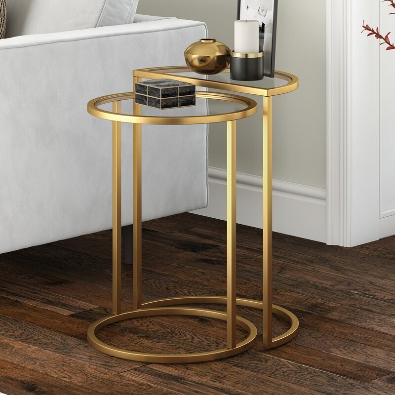 Small Brass Side Table | Foter