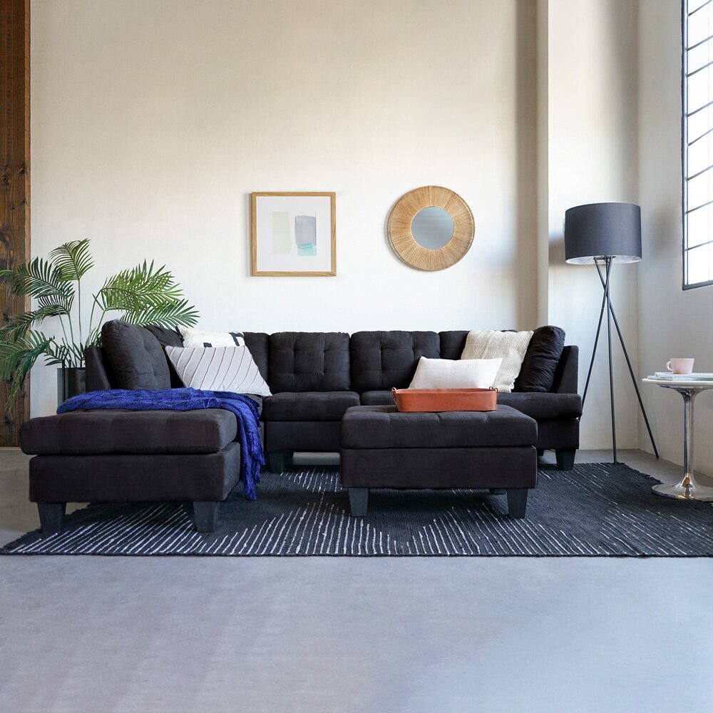 Microfiber Large Sectional Sofa