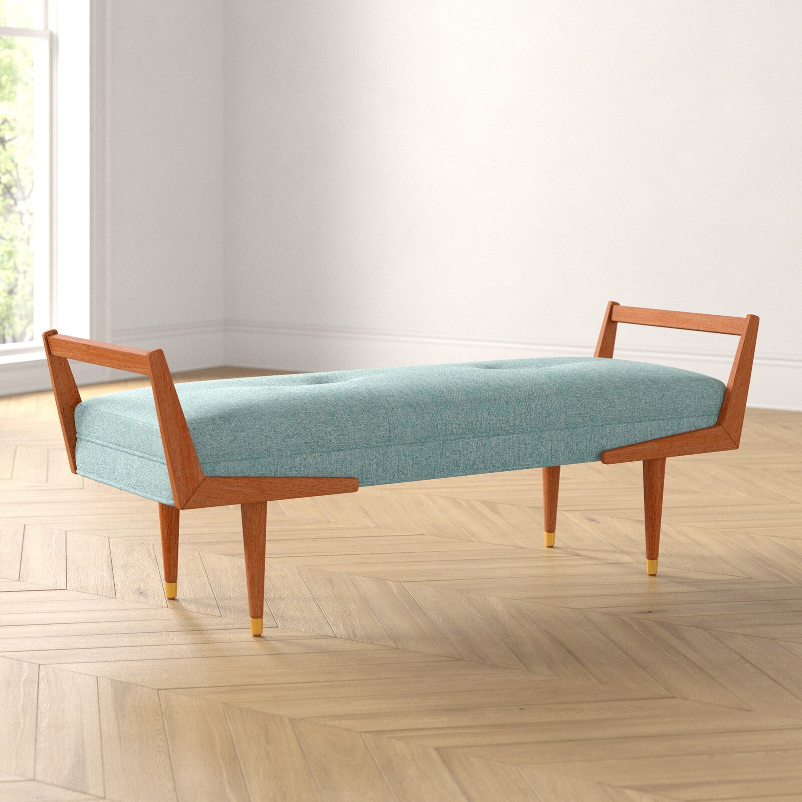 Mid Century Modern Upholstered Bench