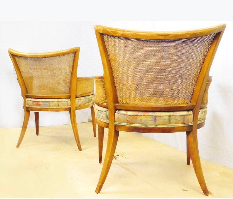 Midcentury vintage cane chair