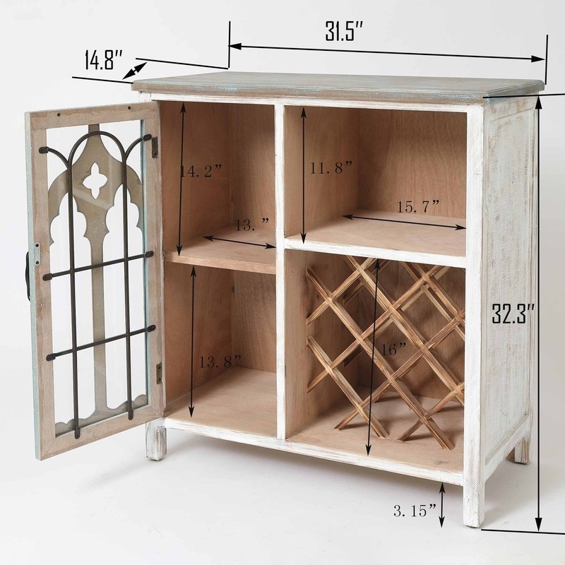 Milana Distressed Bar Cabinet