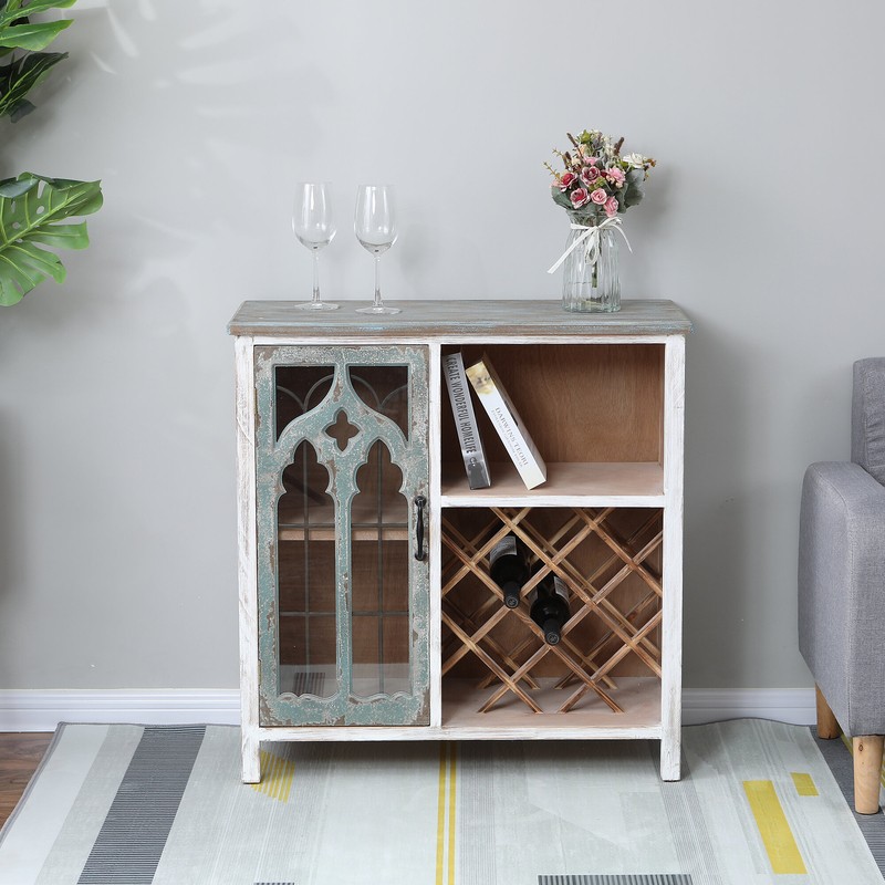 Milana Distressed Bar Cabinet