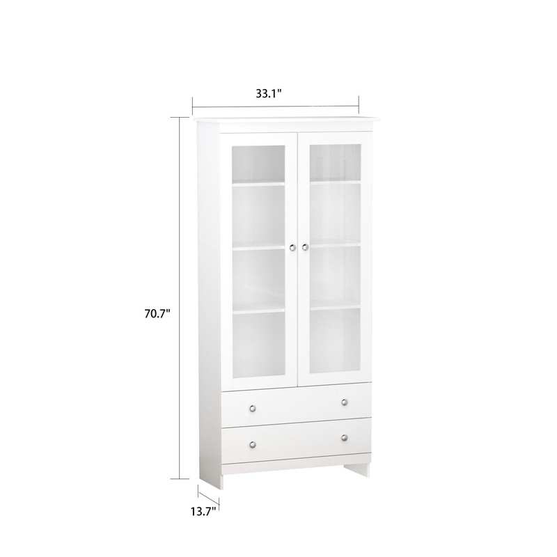Mileena 71'' H x 33.1'' W Library Bookcase