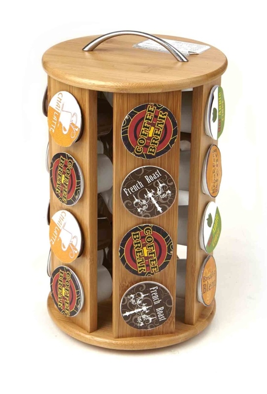 Mind Reader 24-Pod Bamboo Coffee Pod Carousel