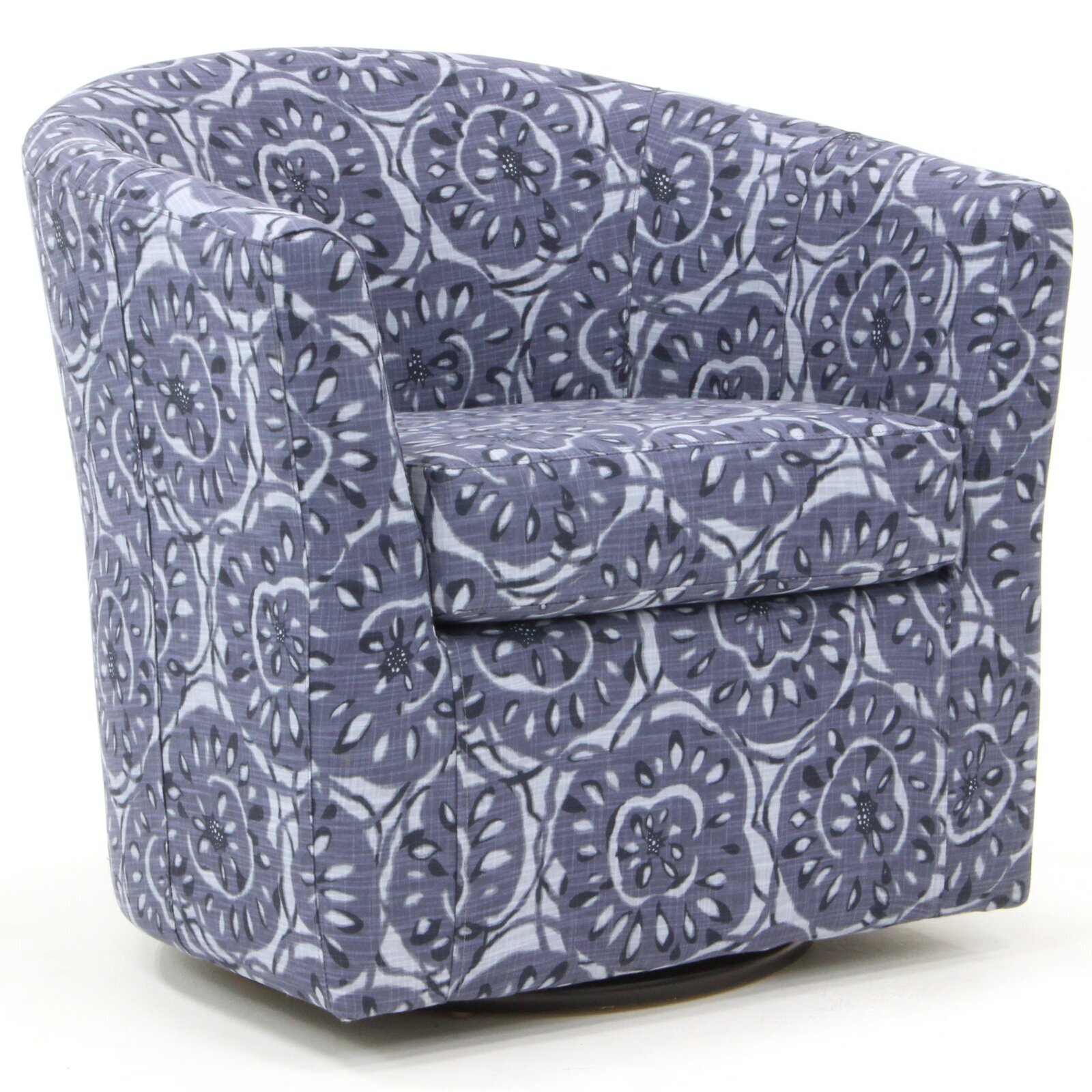 Minimal Floral Patterned Print Swivel Seat