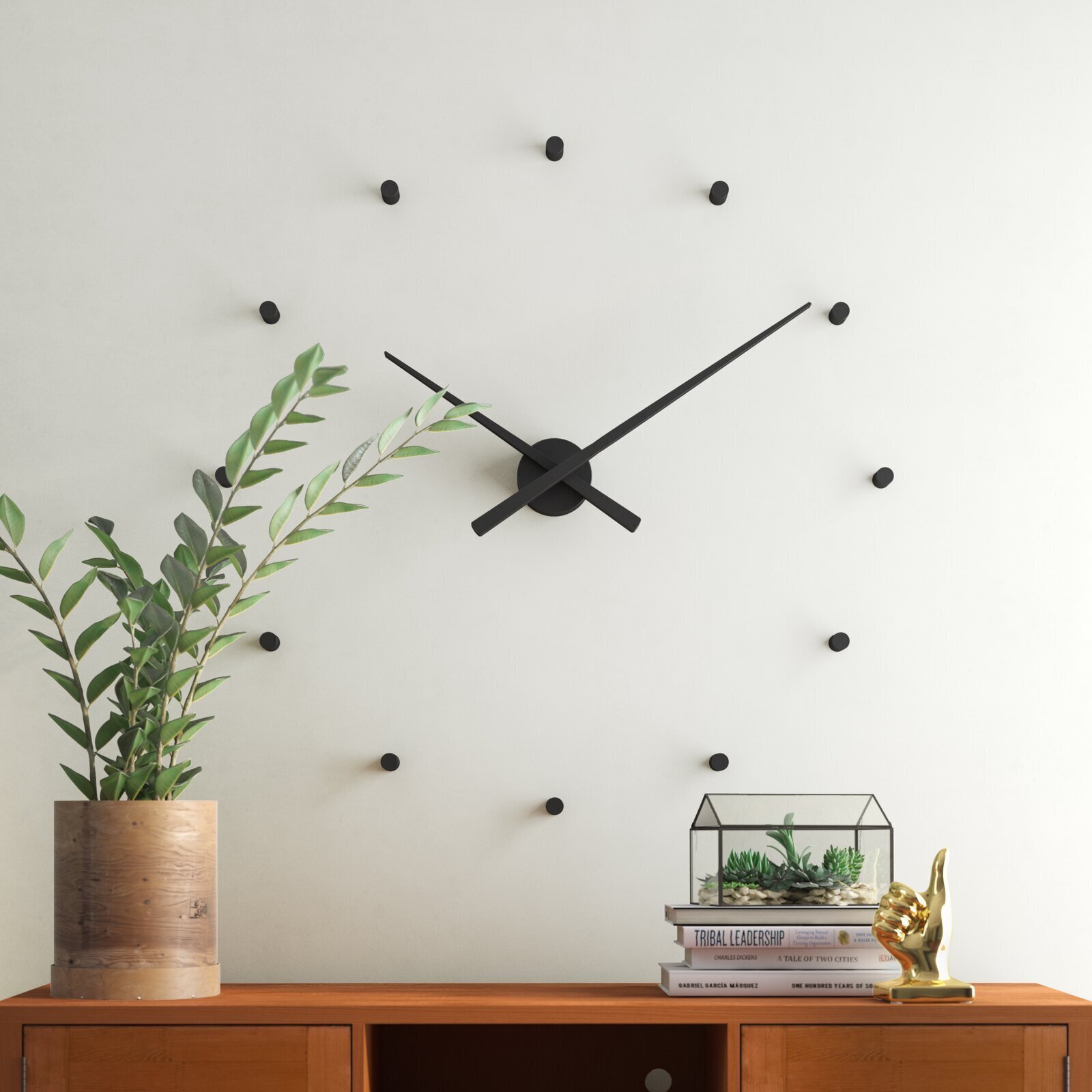Minimalist large wall clock