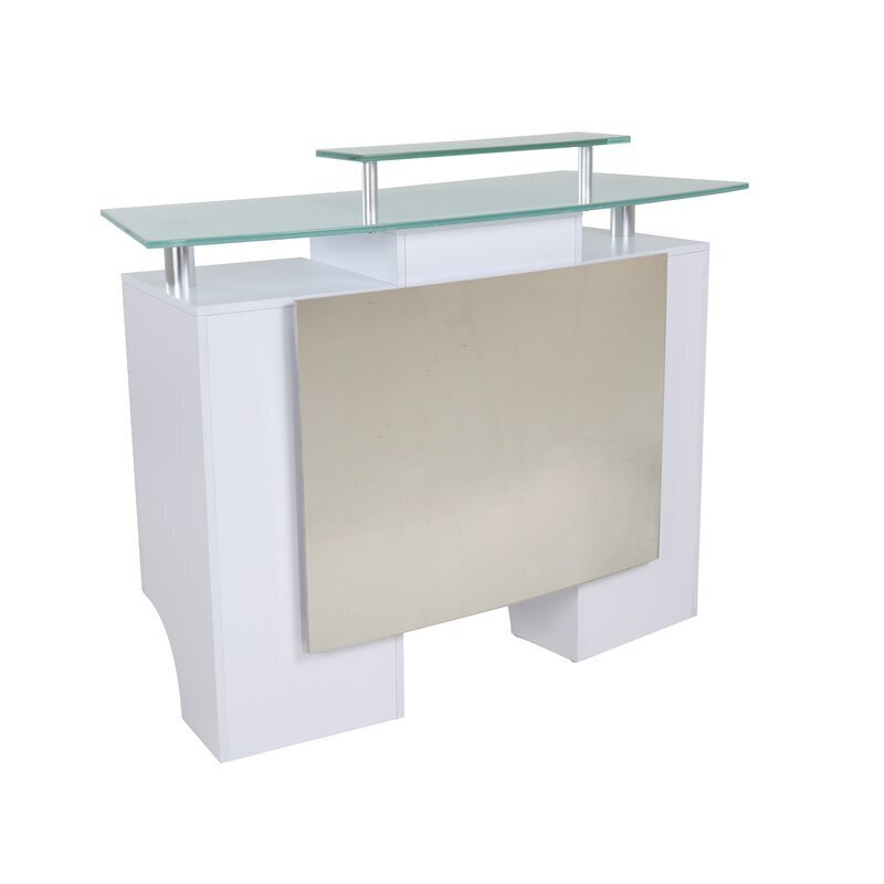 Mirrored Reception Desk With Counter