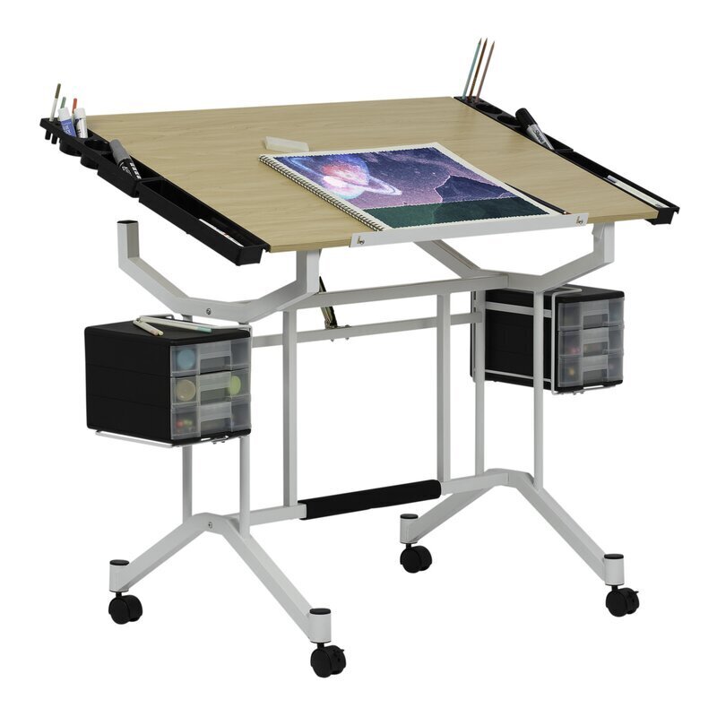 Mobile Drafting Table With Storage