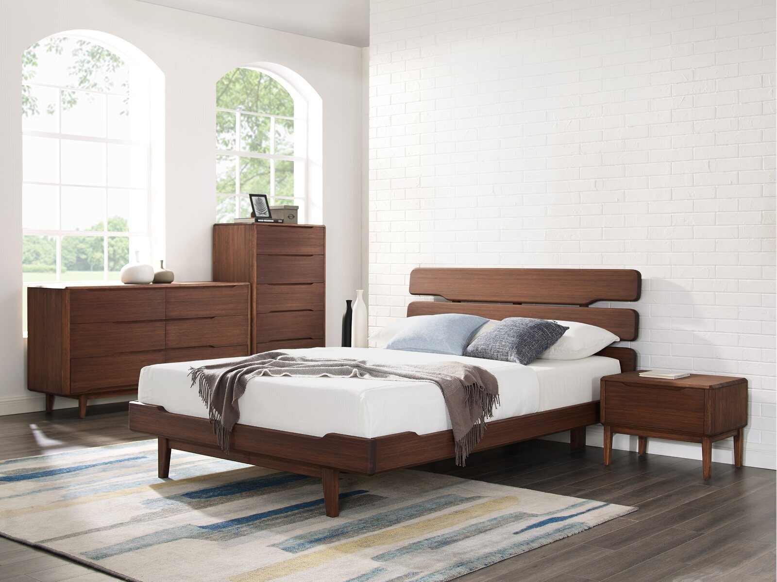Modern Bamboo Bed Set