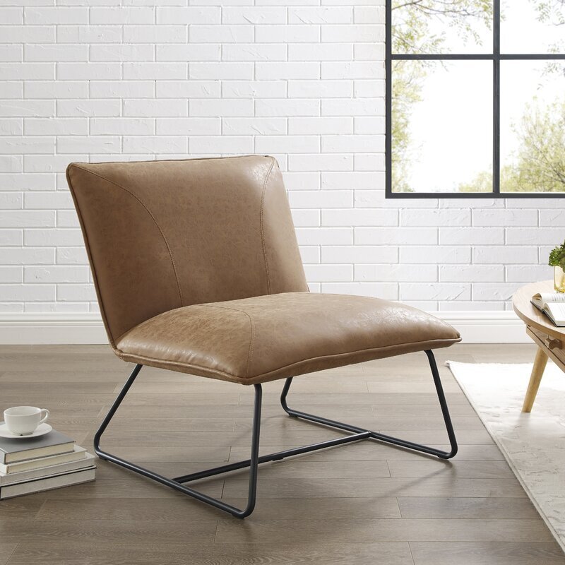 Modern Brown Leather Chair