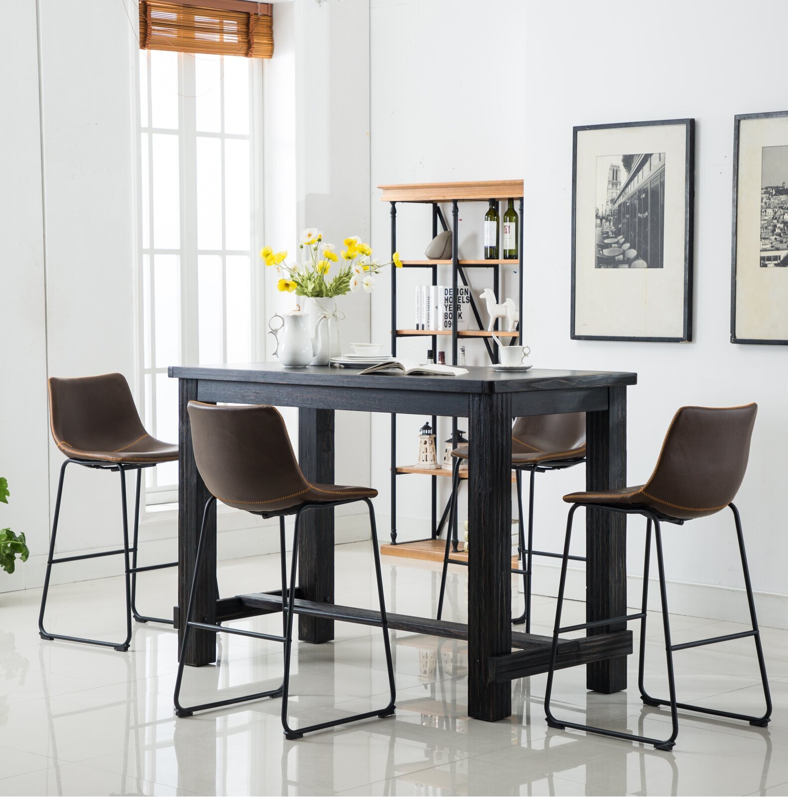Modern High Top Table and Chairs