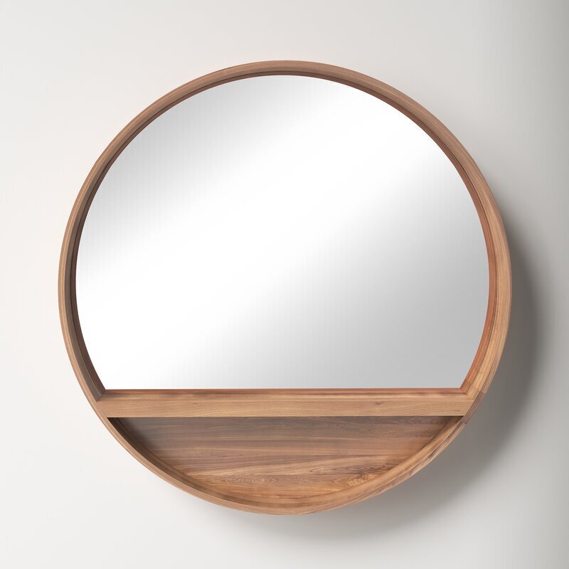 Modern large wooden mirror
