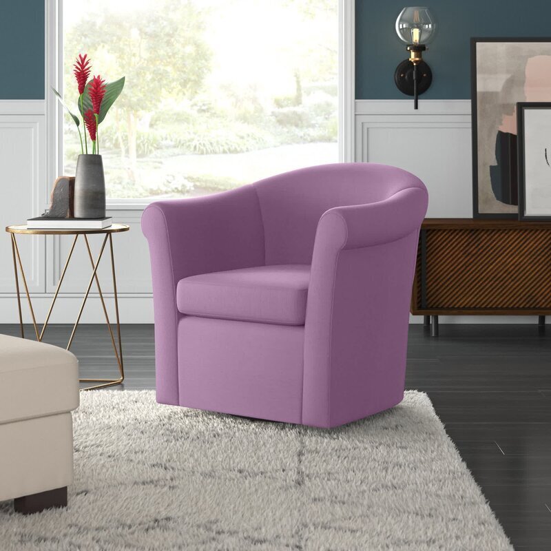 Modern Lavender Swivel Chair
