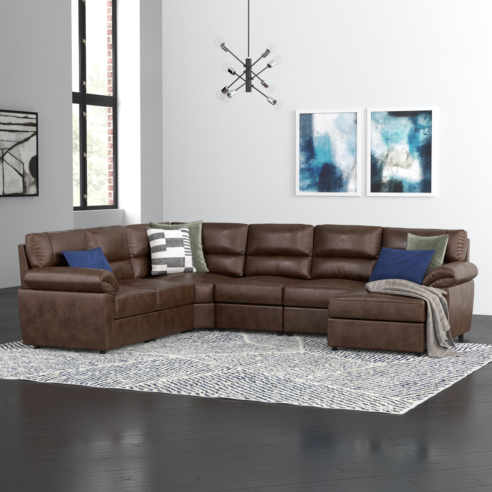 Modular Leather Sectional