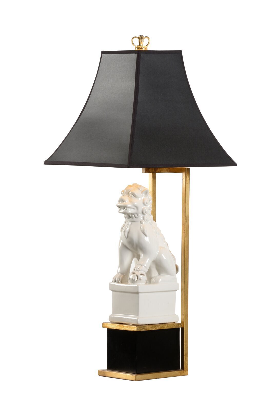 Monochrome Foo Dog Table Lamp