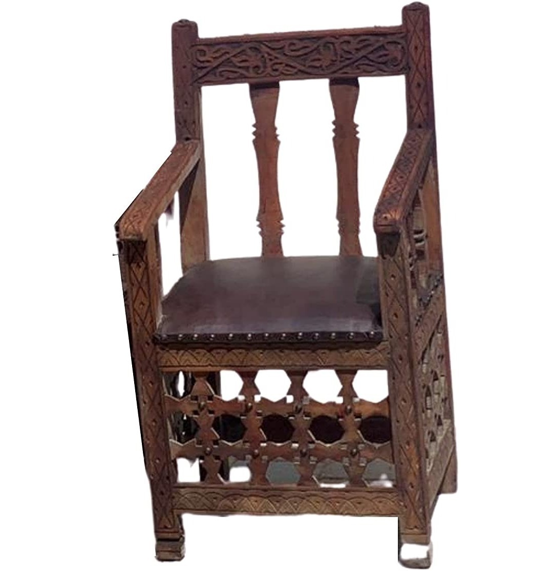 Moroccan Hand Carved Chair