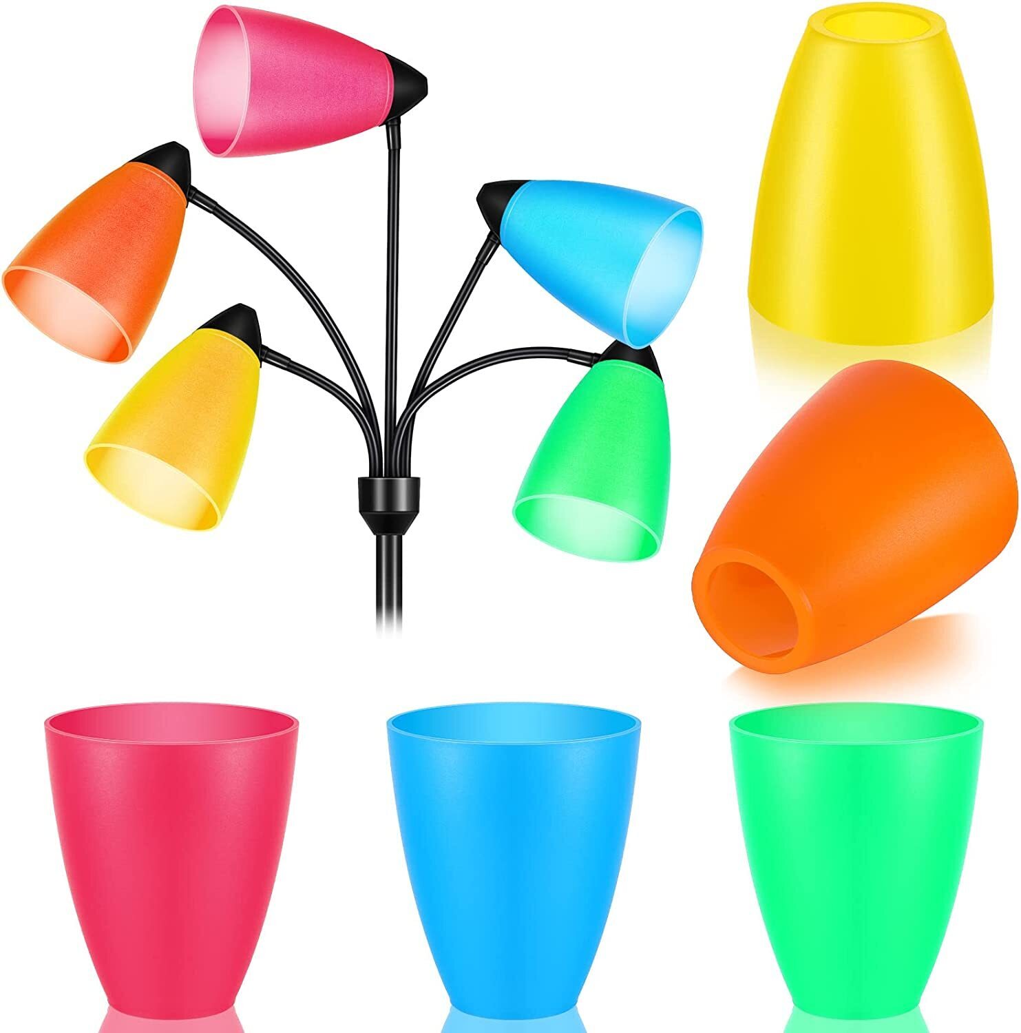 Multi Colored Plastic Lamp Shades