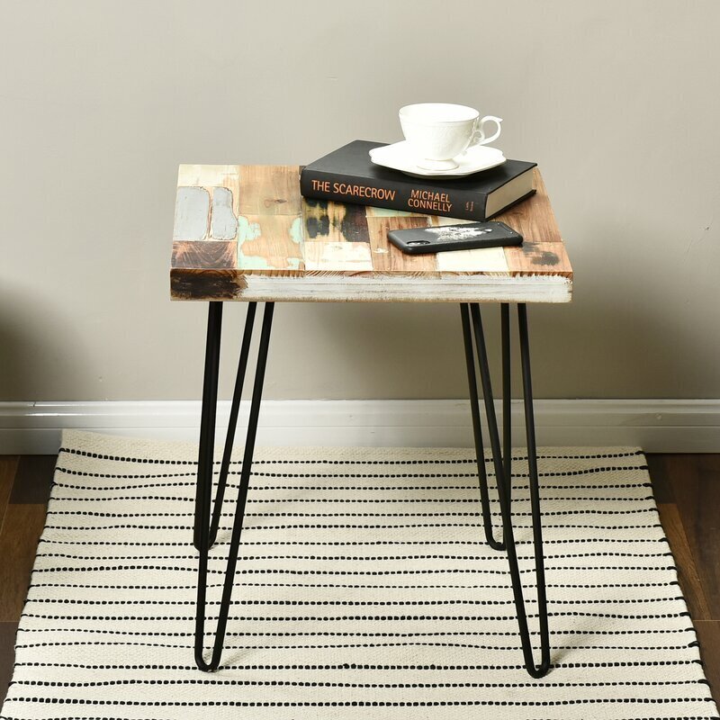 Multicolored Western End Table