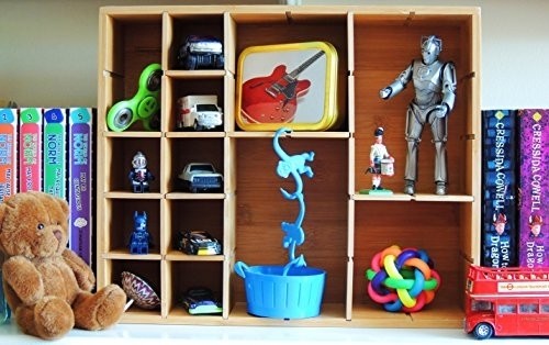 Multikeep Adjustable Shelf - Spice Rack, Floating Shelf, Figurine Shelf, Shadow Box or Drawer Organizer - for Wall Mount, Counter Top, Cabinet or Drawers - Bamboo Wood - Cookbook People