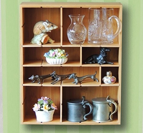 Multikeep Adjustable Shelf - Spice Rack, Floating Shelf, Figurine Shelf, Shadow Box or Drawer Organizer - for Wall Mount, Counter Top, Cabinet or Drawers - Bamboo Wood - Cookbook People