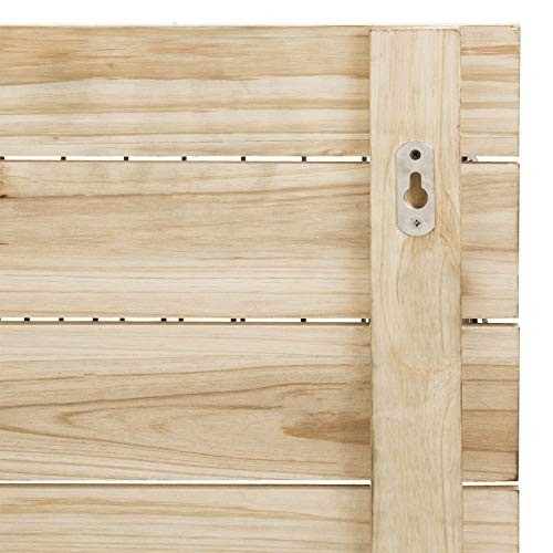 MyGift Rustic Wood & Metal Wire Wall-Mounted Storage Basket Rack with Chalkboard Labels