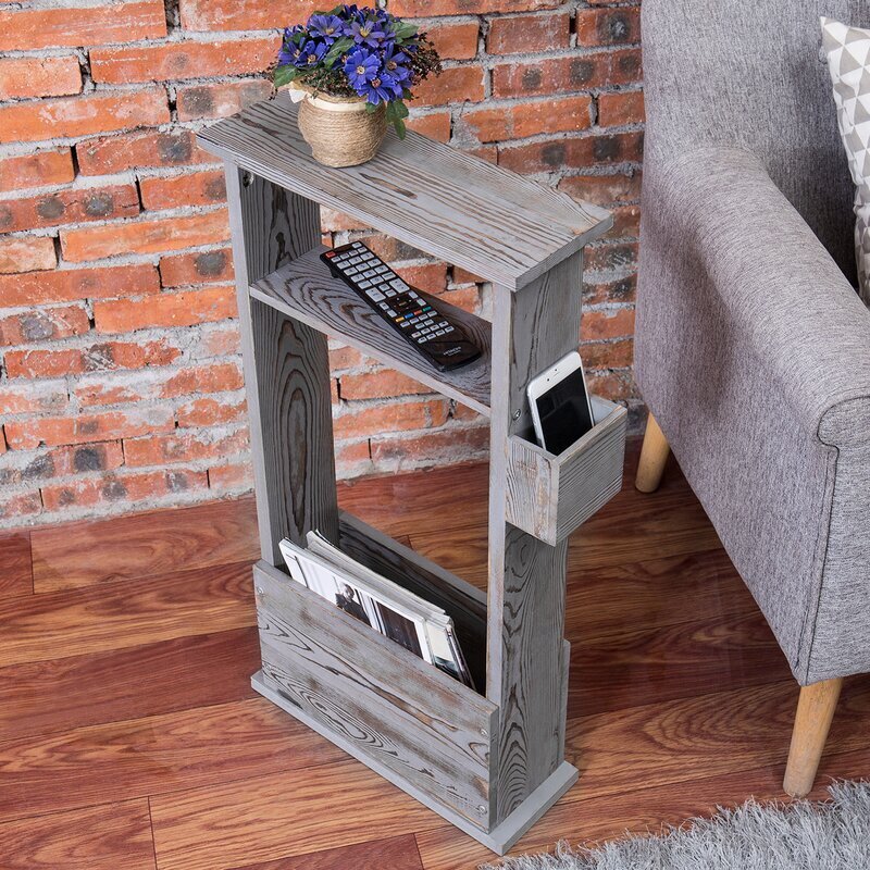 Narrow and Rustic Multi Purpose End Table