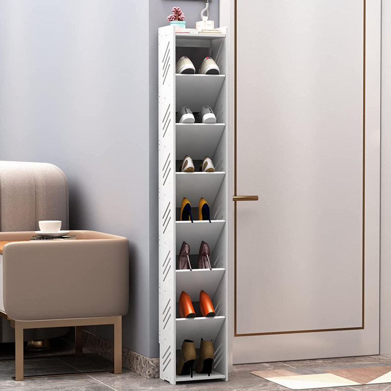 Slim wall deals mounted shoe cabinet