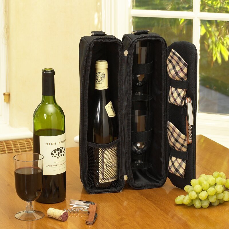 Narrow wine glass case