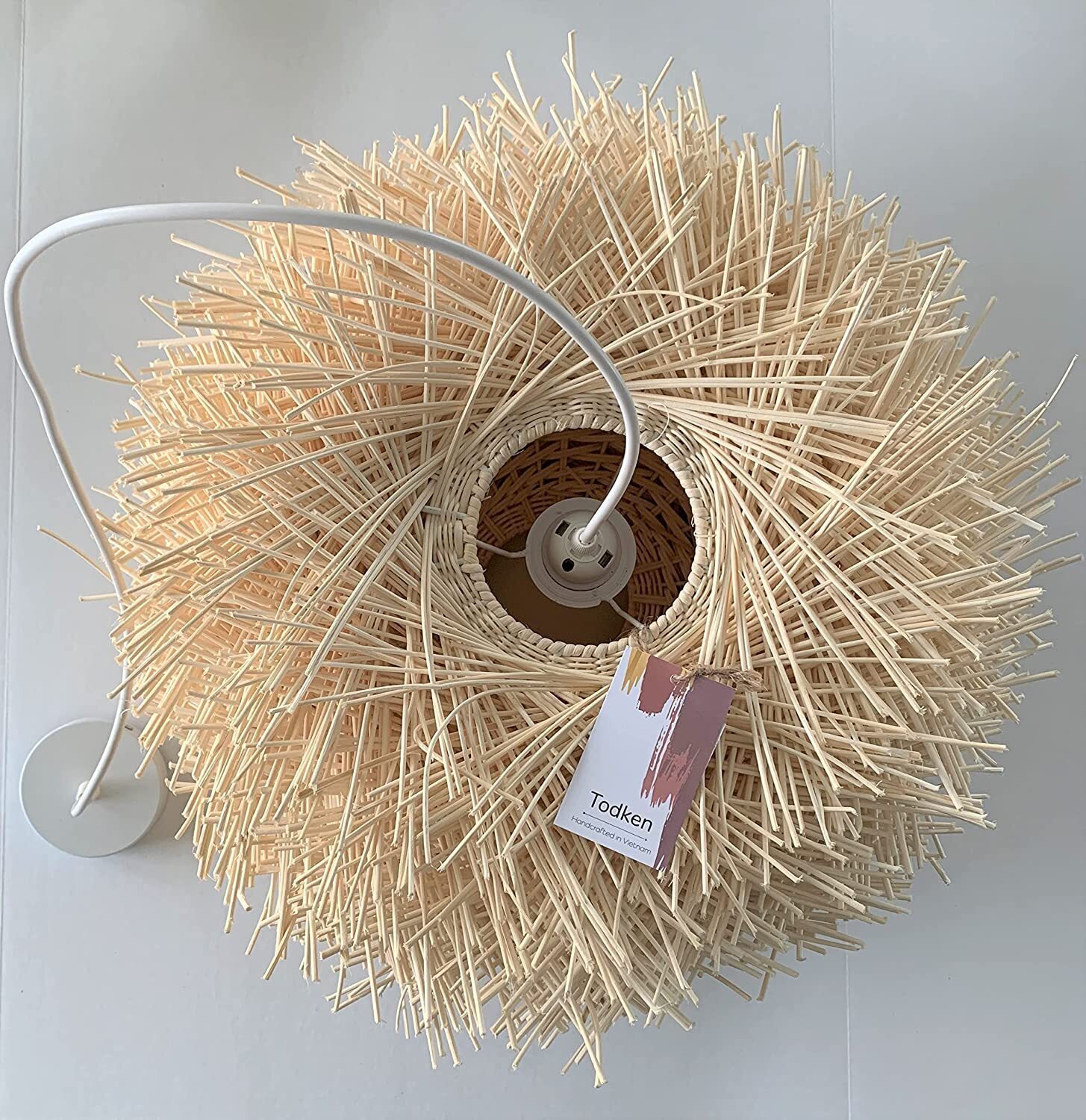 Natural bamboo chandelier