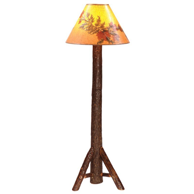 Natural Hickory Country Style Floor Lamp