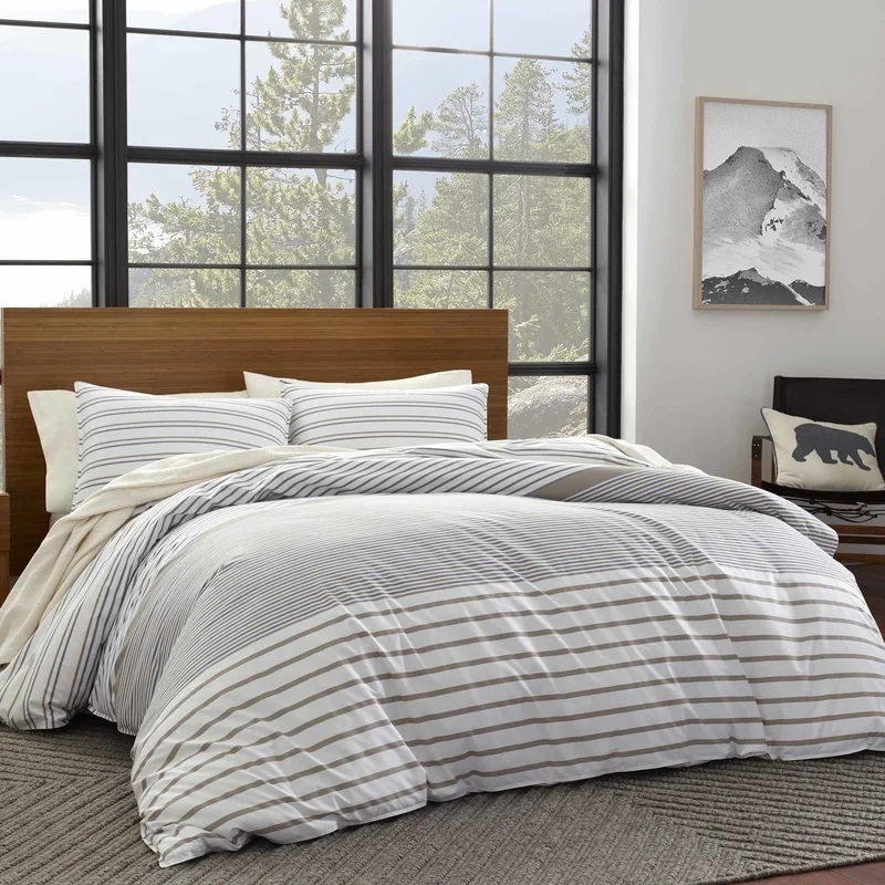 Neutral Chic Striped Bedding Sets