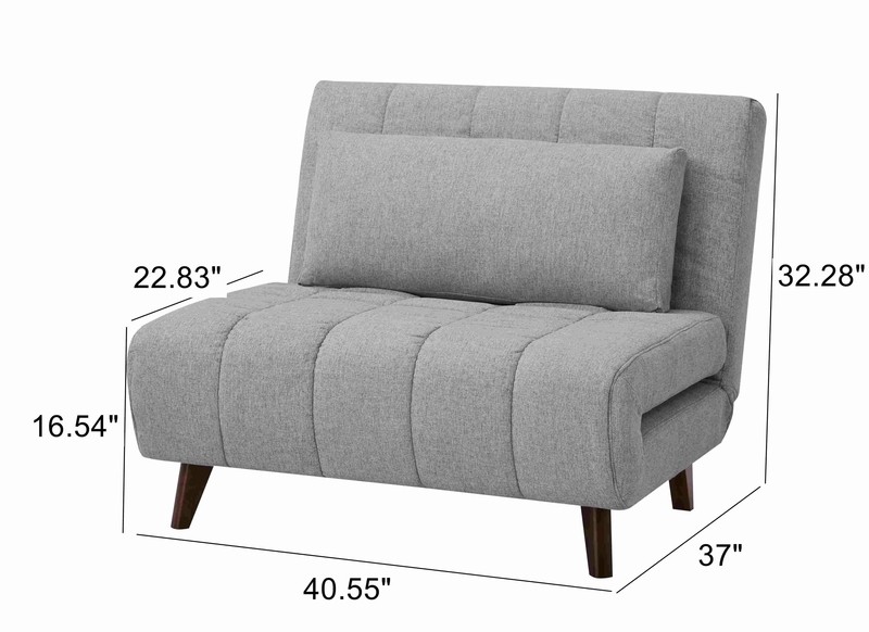 New London 40.55'' Wide Linen Convertible Chair