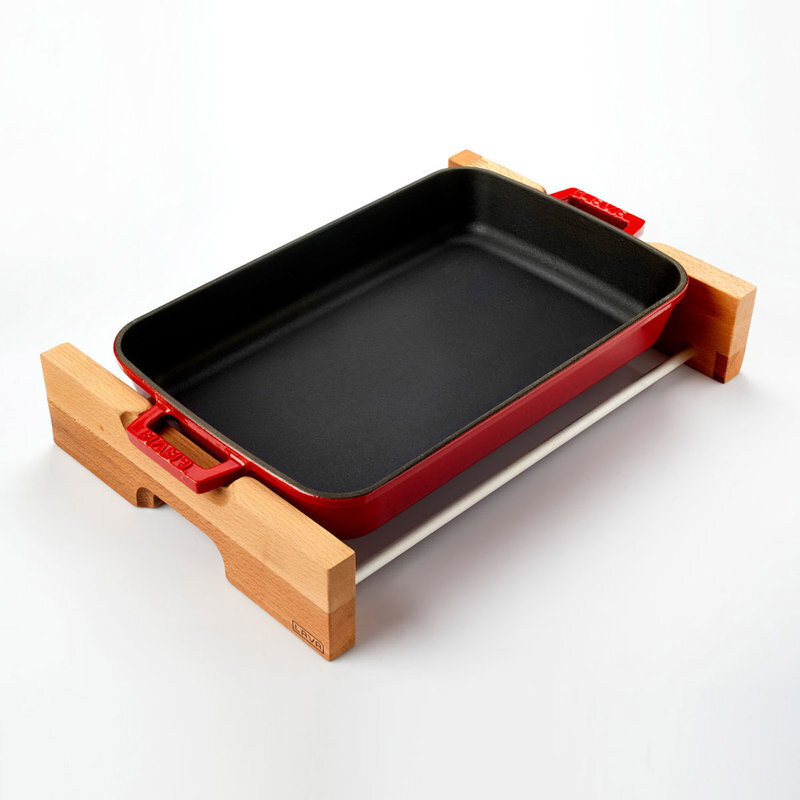 Non Stick Enamel Roasting Pan With Service Stand