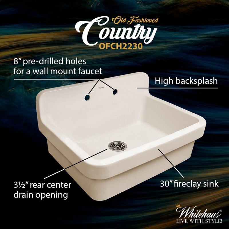 Old Fashioned 30.375" L x 22" W Farmhouse/Apron Kitchen Sink