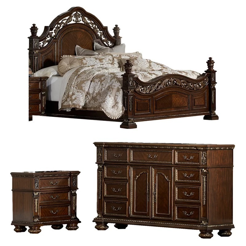 Old World Style Baroque Bedroom Sets