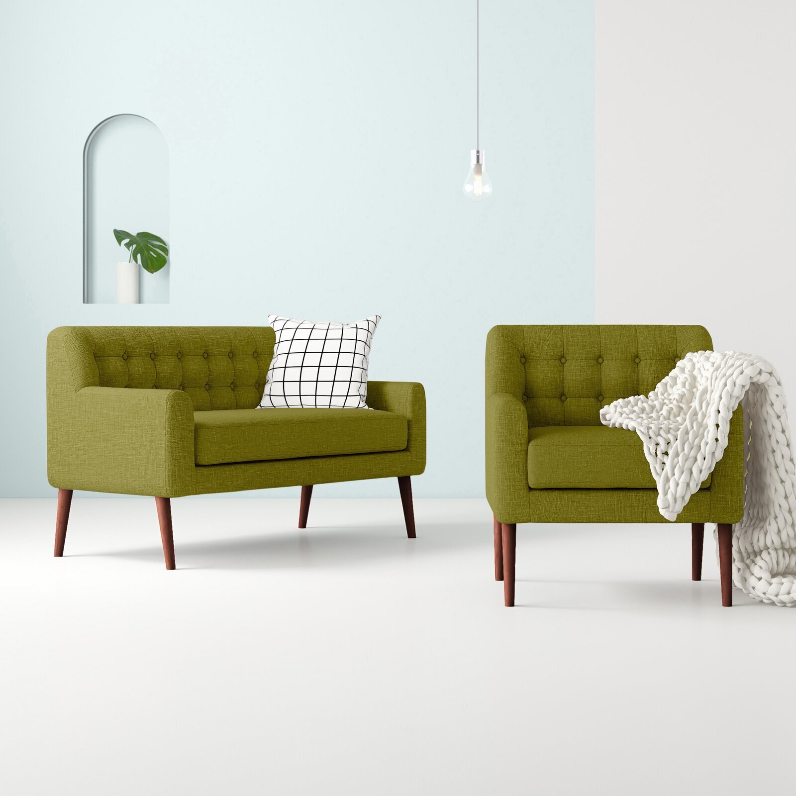 Olive Green Living Room Set