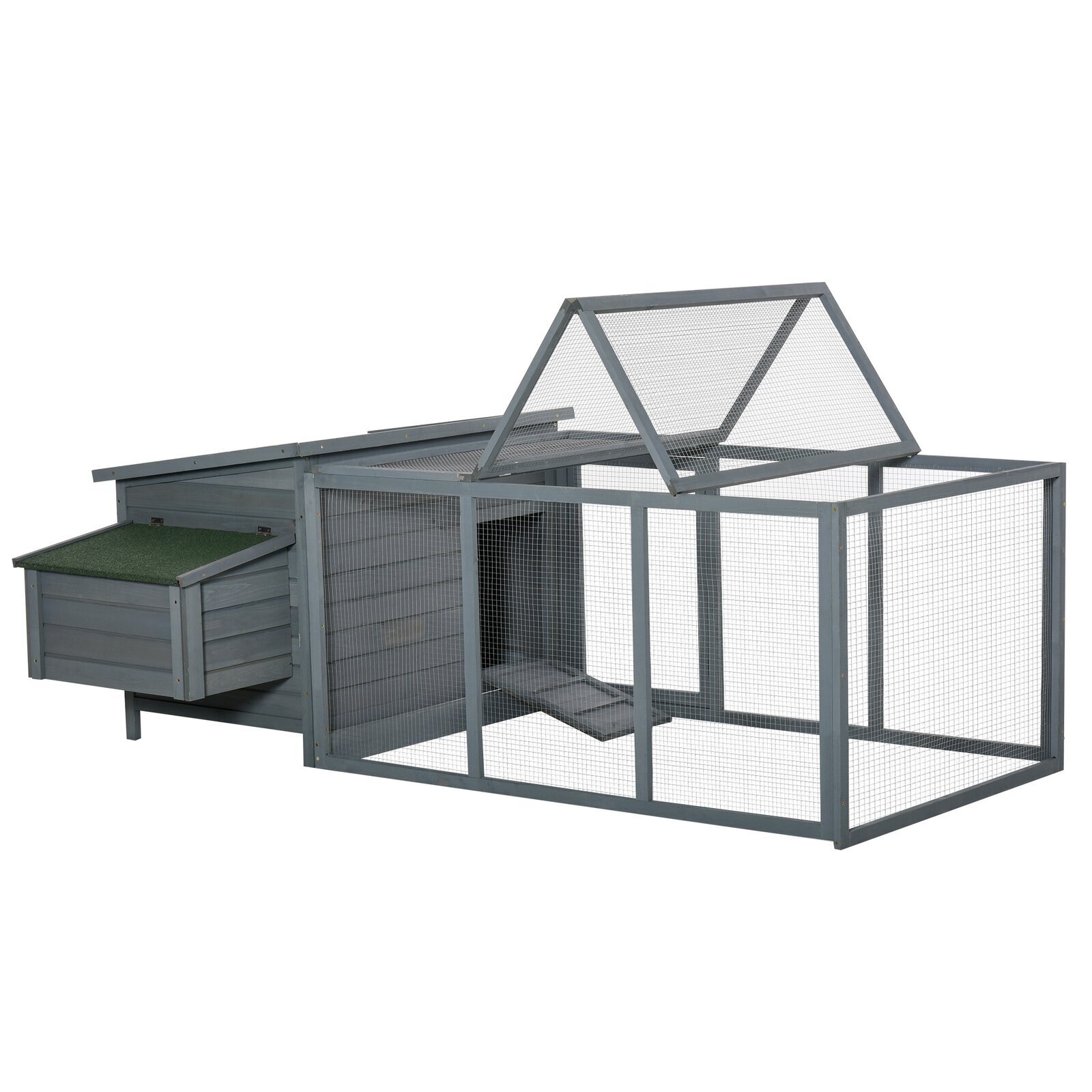 One Level Large Chicken Coop With Run