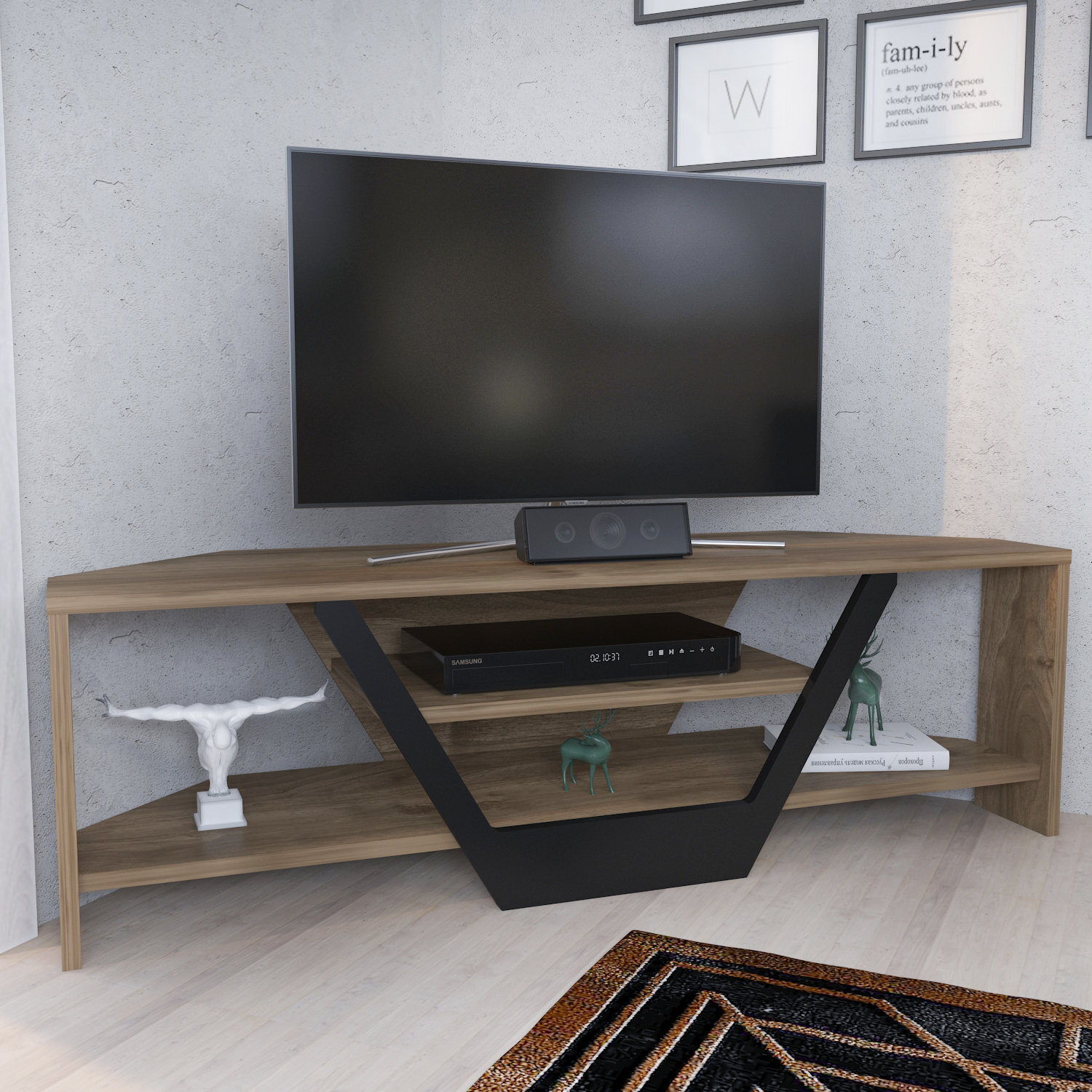 Open Design Wooden TV stand
