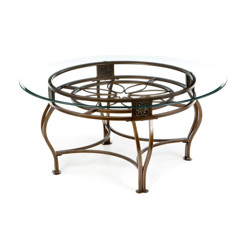 Ornamental wrought iron coffee table