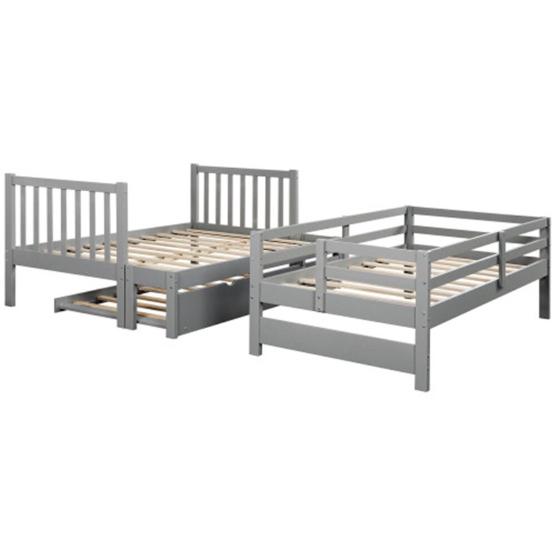 Osner Twin Over Twin 4 Drawer Standard Bunk Bed with Built-in-Desk by Isabelle & Max™